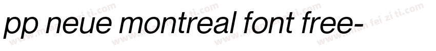 pp neue montreal font free字体转换